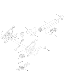Blower Tube And Impeller Assembly Diagram and Parts List for 51621 (316000001 - 316999999)(2016) Lawn Boy Leaf Blower / Vacuum